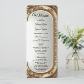 Golden Ornate Frame Wedding Program プログラム (スタンド正面)