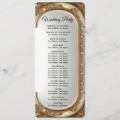 Golden Ornate Frame Wedding Program プログラム (裏面)