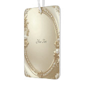 Golden Ornate Frame with Pearls Air Freshener カーエアーフレッシュナー (左)