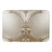 Golden Ornate Frame with Pearls Bath Mat バスマット (正面)