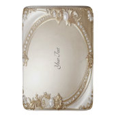 Golden Ornate Frame with Pearls Bath Mat バスマット (正面縦)