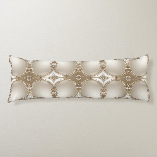 Golden Ornate Frame with Pearls Body Pillow ボディピロー (正面)