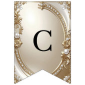 Golden Ornate Frame with Pearls Bunting Flag バンティングフラッグ (第1の旗)
