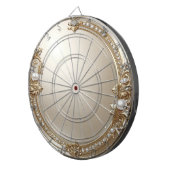 Golden Ornate Frame with Pearls Dartboard ダーツボード (正面右)