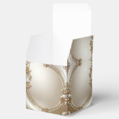 Golden Ornate Frame with Pearls Favor Box フェイバーボックス (オープン)