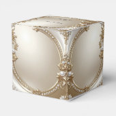 Golden Ornate Frame with Pearls Favor Box フェイバーボックス (裏面サイド)