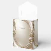 Golden Ornate Frame with Pearls Favor Box フェイバーボックス (オープン)
