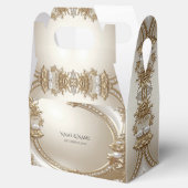 Golden Ornate Frame with Pearls Favor Box フェイバーボックス (オープン)