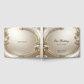 Golden Ornate Frame with Pearls Guest Book ゲストブック (全面)