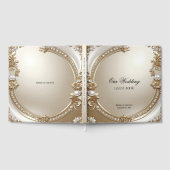 Golden Ornate Frame with Pearls Guest Book ゲストブック (全面)