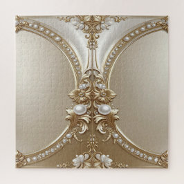 Golden Ornate Frame with Pearls Jigsaw Puzzle ジグソーパズル