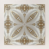 Golden Ornate Frame with Pearls Jigsaw Puzzle ジグソーパズル (横)
