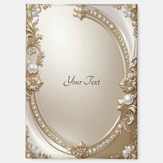 Golden Ornate Frame with Pearls Magnet マグネット (正面)