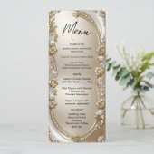 Golden Ornate Frame with Pearls Menu メニュー (スタンド正面)
