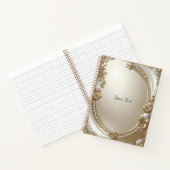 Golden Ornate Frame with Pearls Notebook ノートブック (内部)