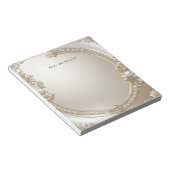 Golden Ornate Frame with Pearls Notepad ノートパッド (アングル)