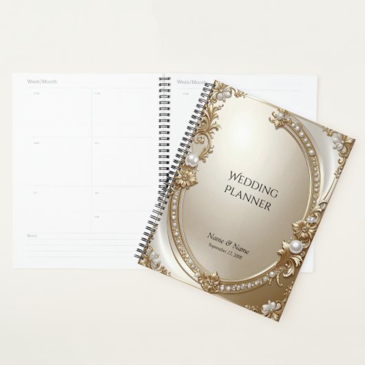 Golden Ornate Frame with Pearls Planner プランナー手帳 (ディスプレー)