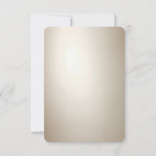 Golden Ornate Frame with Pearls RSVP Card (裏面)