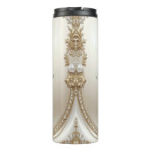 Golden Ornate Frame with Pearls Thermal Tumbler タンブラー (裏面)
