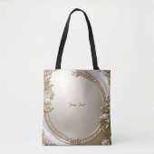 Golden Ornate Frame with Pearls Tote Bag トートバッグ (正面)