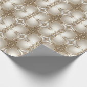 Golden Ornate Frame with Pearls Wrapping Paper ラッピングペーパー (角)
