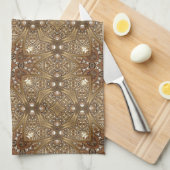 Golden Ornate Kitchen Towel キッチンタオル (四つ折り)
