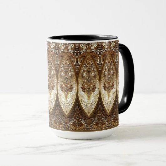 Golden Ornate Mug マグカップ (正面右)