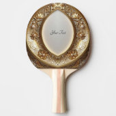 Golden Ornate Ping Pong Paddle 卓球ラケット (正面)