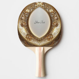 Golden Ornate Ping Pong Paddle 卓球ラケット