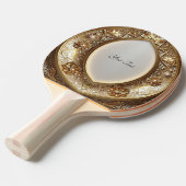 Golden Ornate Ping Pong Paddle 卓球ラケット (正面アングル)