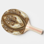 Golden Ornate Ping Pong Paddle 卓球ラケット (横)