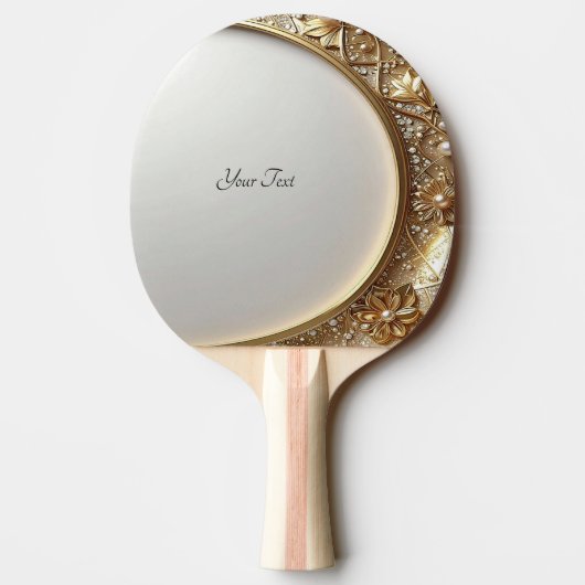 Golden Ornate Ping Pong Paddle 卓球ラケット (裏面)