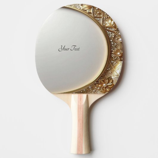 Golden Ornate Ping Pong Paddle 卓球ラケット (正面)