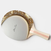 Golden Ornate Ping Pong Paddle 卓球ラケット (横)