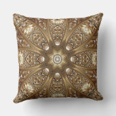 Golden Ornate Throw Pillow クッション (裏面)