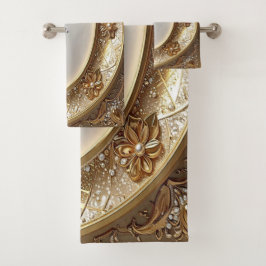 Golden Ornate Towel Set バスタオルセット