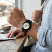 Golden Paisley Boho Art Elegant Monogram Wedding  腕時計