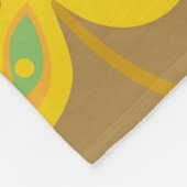 Golden Palmate Pattern フリースブランケット (角)