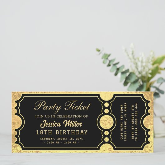 Golden Party Ticket Invitation 招待状 (スタンド正面)