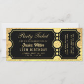 Golden Party Ticket Invitation 招待状 (正面)