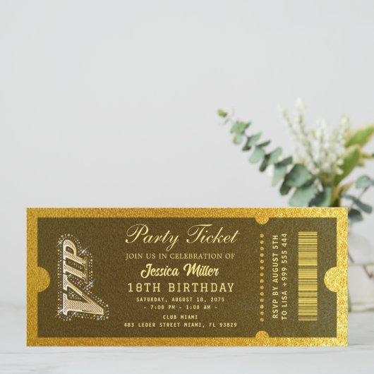 Golden Party Ticket Invitation 招待状 (スタンド正面)