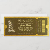 Golden Party Ticket Invitation 招待状 (正面)