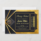 Golden Party Ticket Invitation 招待状 (正面)