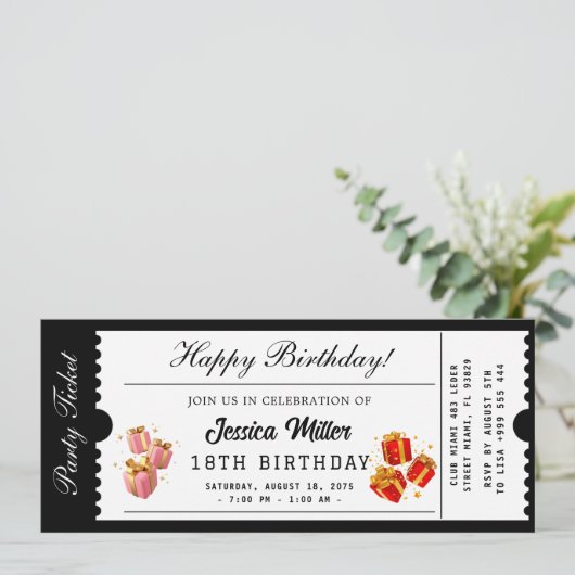 Golden Party Ticket Invitation 招待状 (スタンド正面)