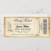 Golden Party Ticket Invitation 招待状 (正面)