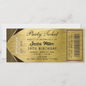 Golden Party Ticket Invitation 招待状 (正面)