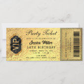 Golden Party Ticket Invitation 招待状 (正面)