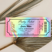 Golden Party Ticket Invitation 招待状