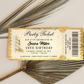 Golden Party Ticket Invitation 招待状