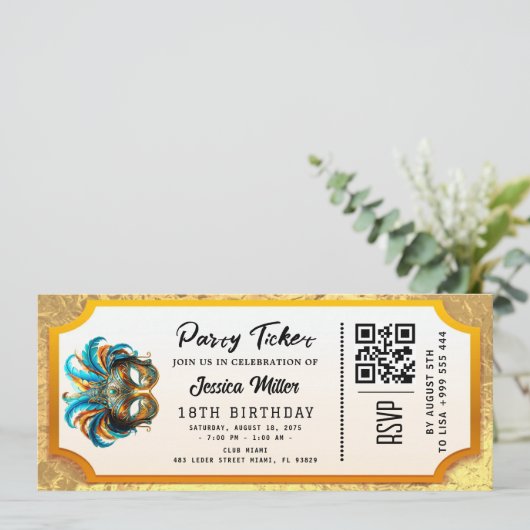 Golden Party Ticket Invitation 招待状 (スタンド正面)